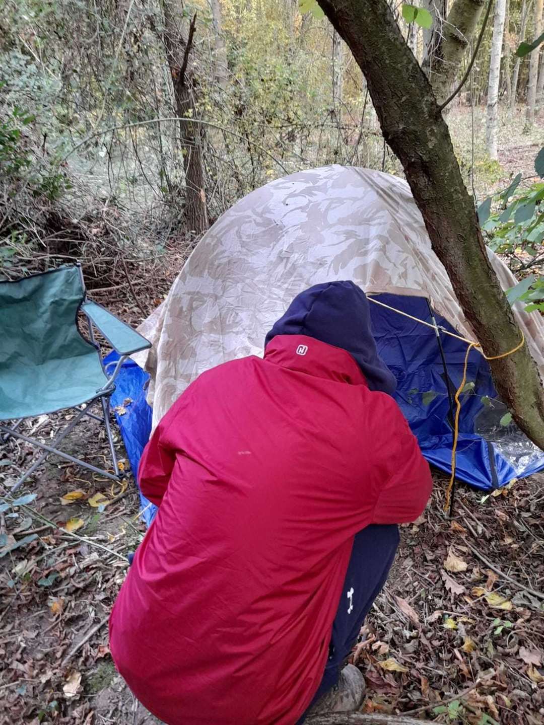 Neil is living in fear after the attack on his tent