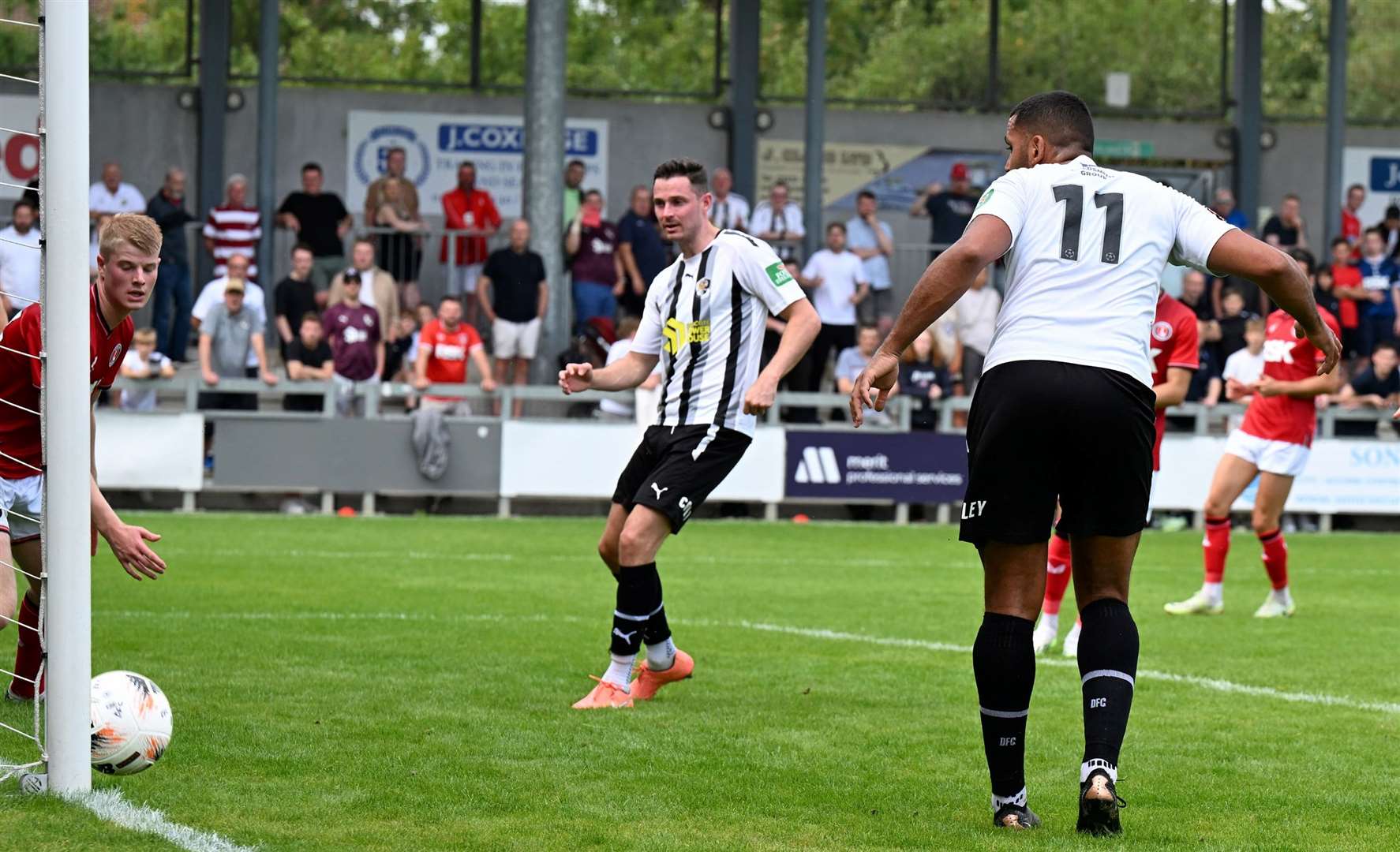 Lewis Manor pulls a goal back for Dartford against Charlton on Saturday. Picture: Keith Gillard