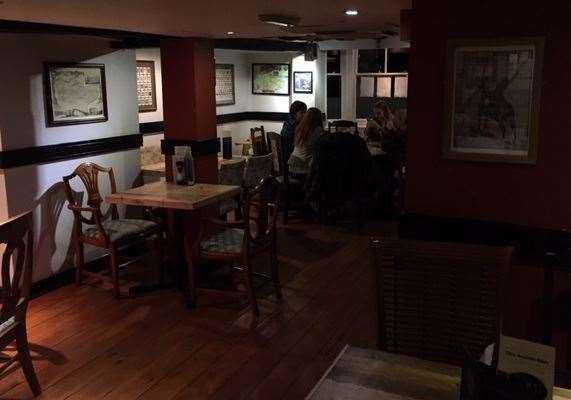 A wide open room on the right of the bar was empty apart from a group of ladies in the window seats