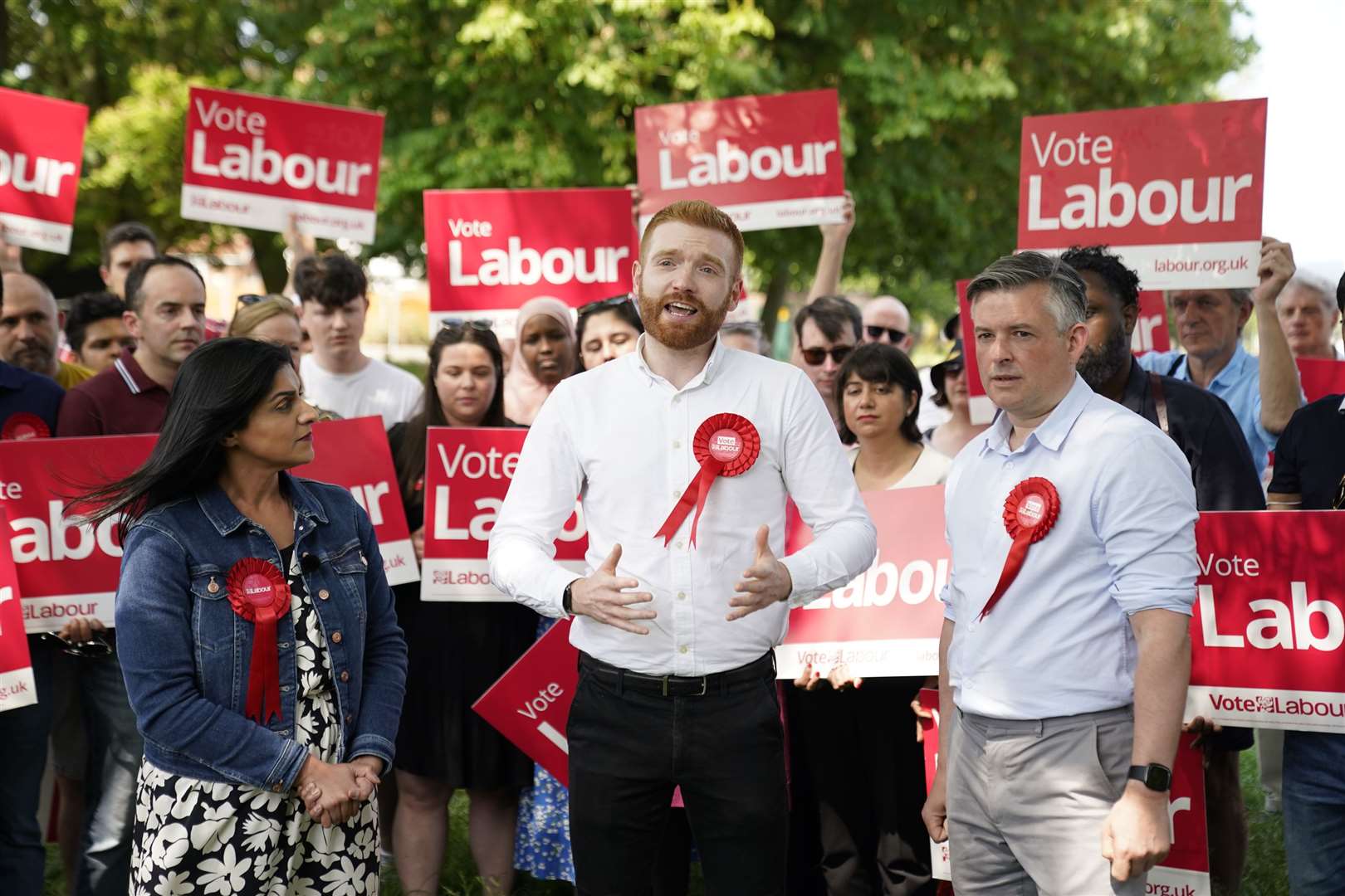Labour started campaigning in Boris Johnson’s former Uxbridge and South Ruislip constituency a day after he resigned (Andrew Matthews/PA)