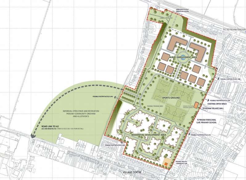An outline planning application for 260 homes near Teynham will be submitted this summer