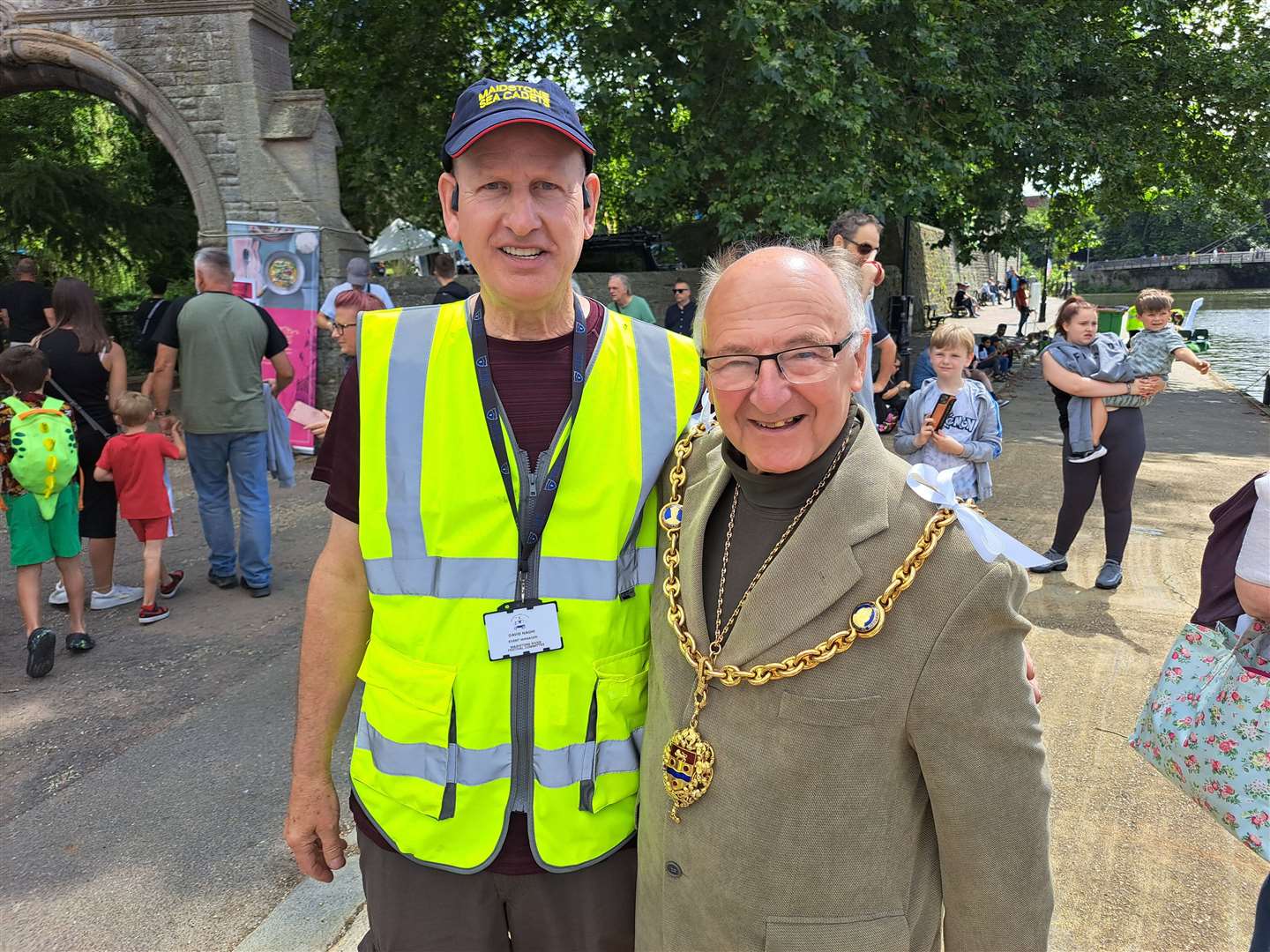 Festival organiser Dave Naghi with the Mayor of Maidstone Gordon Newton