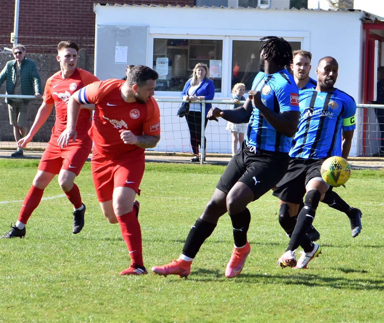 Action from Hythe's meeting with Sevenoaks on Saturday Picture: Randolph File