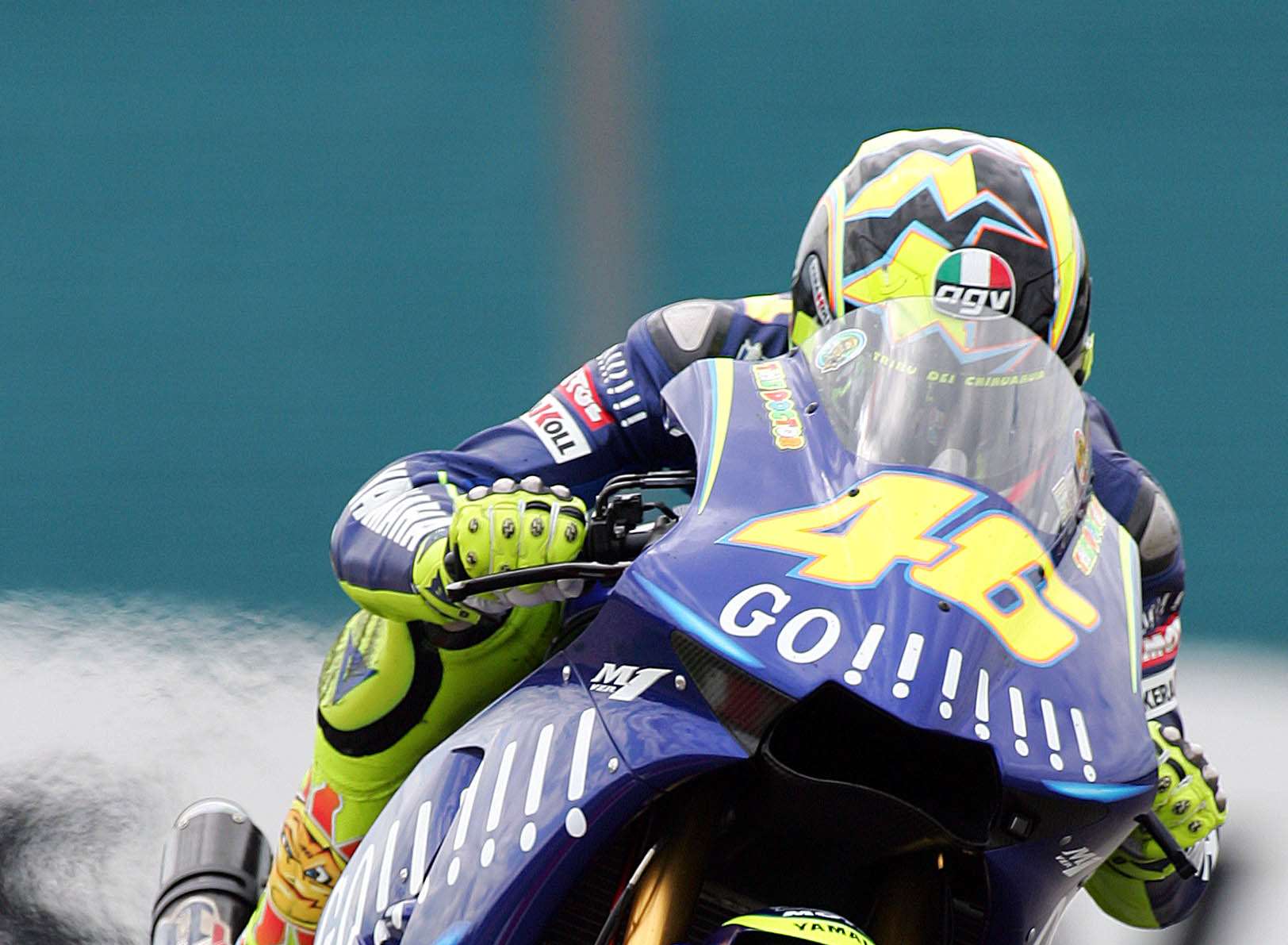 Valentino Rossi in action