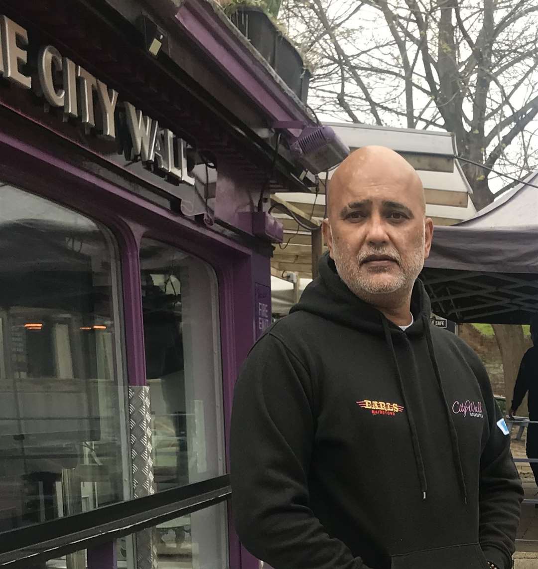 Sanjay Raval outside City Wall Wine Bar