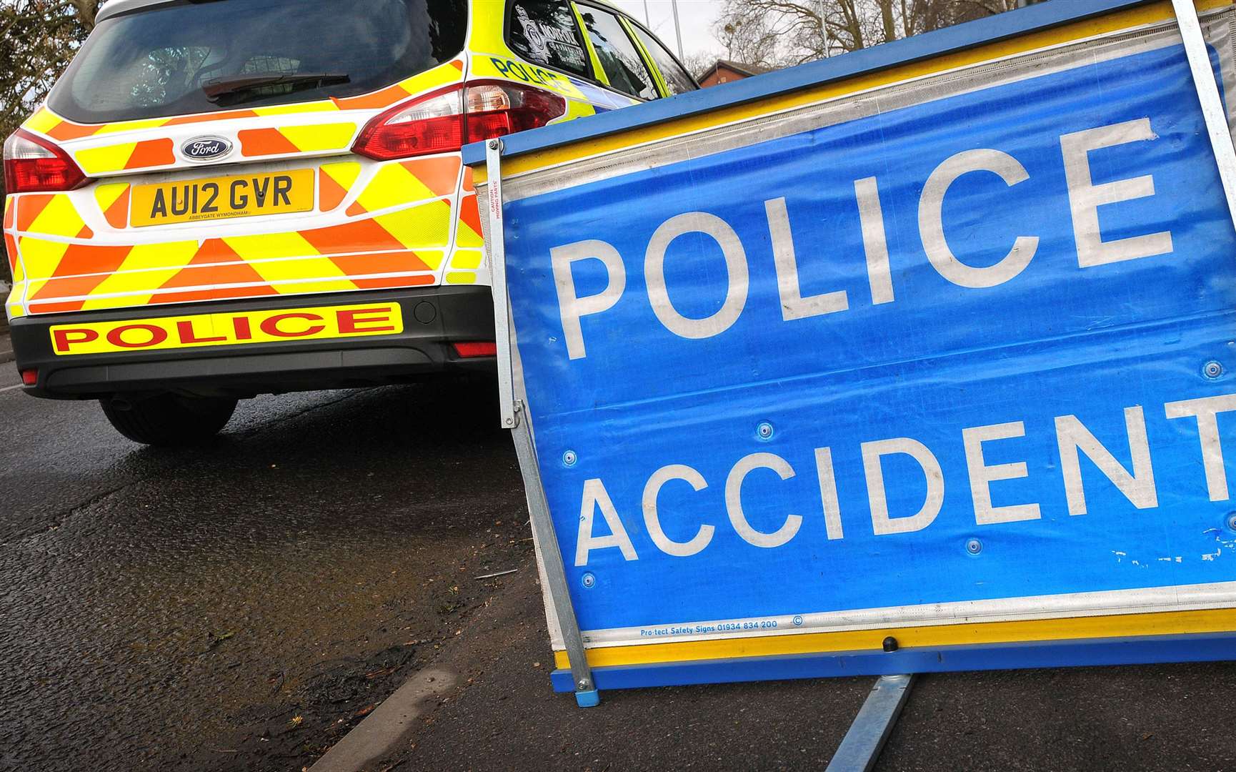 A woman who drove into a ditch has been taken to hospital, police have confirmed. Stock photo