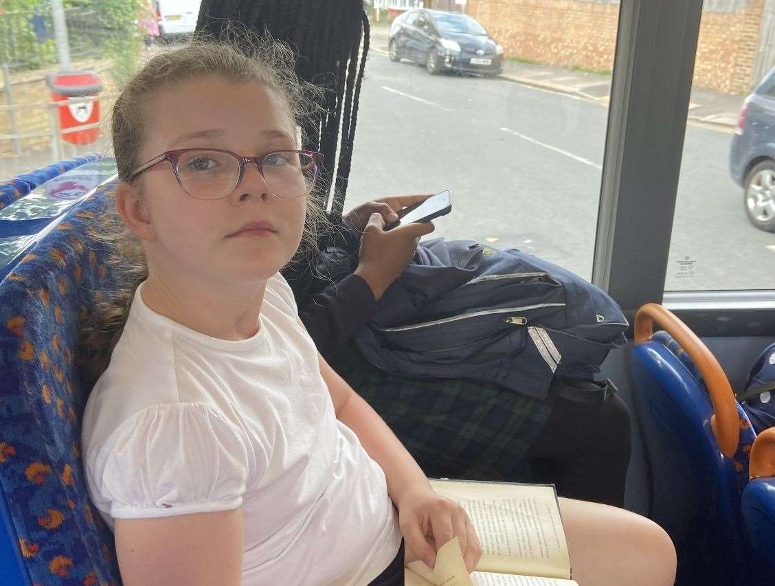 Karina has been feeling sick on the bus. Picture: Veronica French
