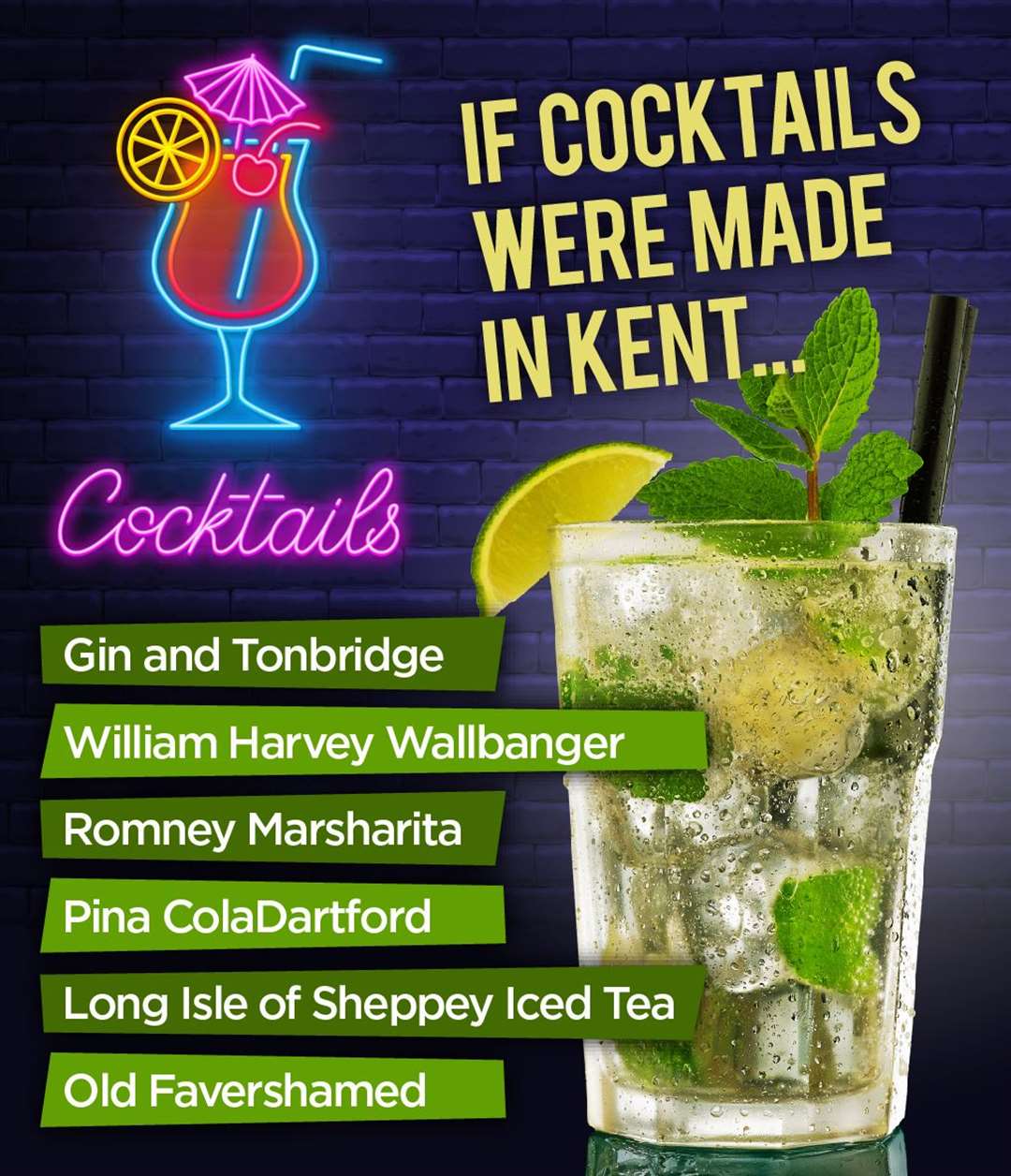 Kent-inspired cocktail and drinks names