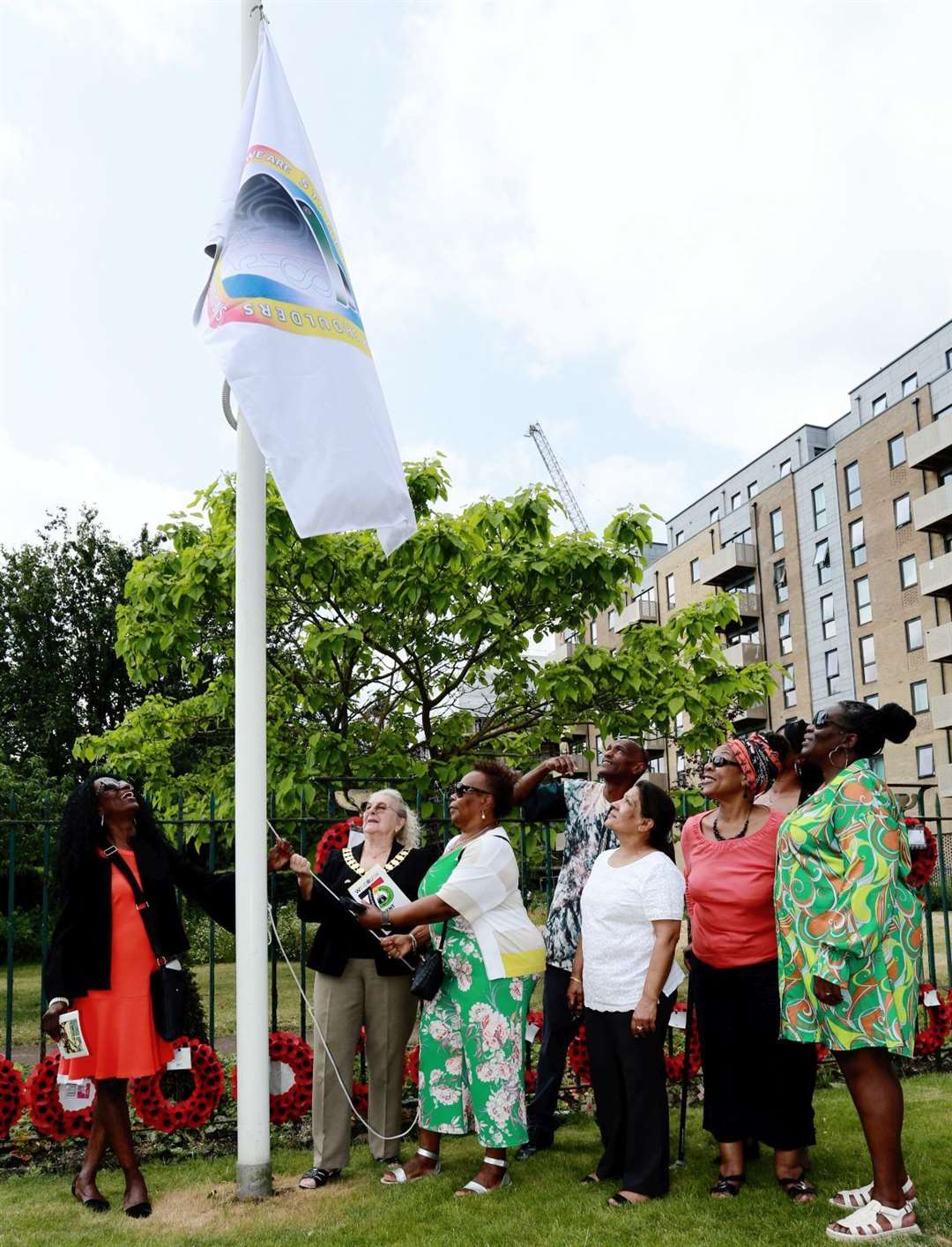 A flag-raising ceremony held in Dartford. Picture: Cohesion Plus