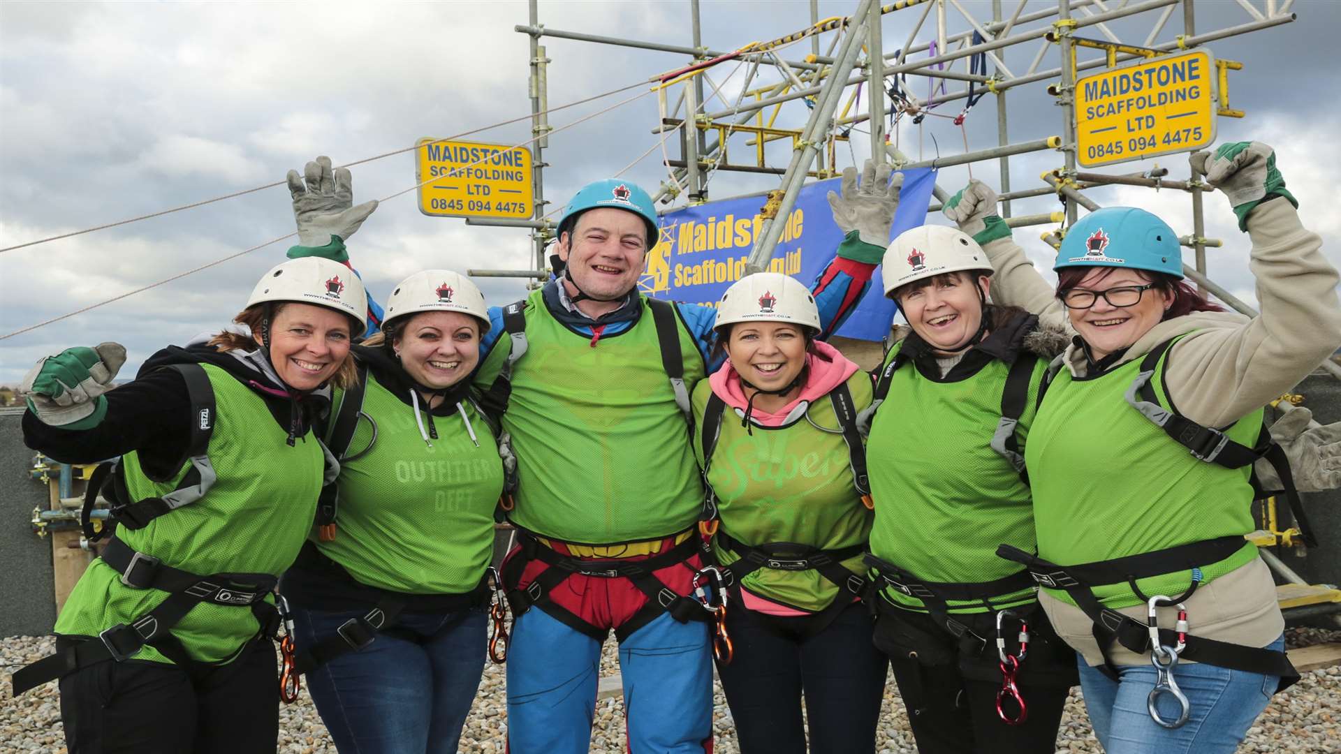 Participants from Dartford, Gravesham, Medway and Maidstone at this year's charity abseil