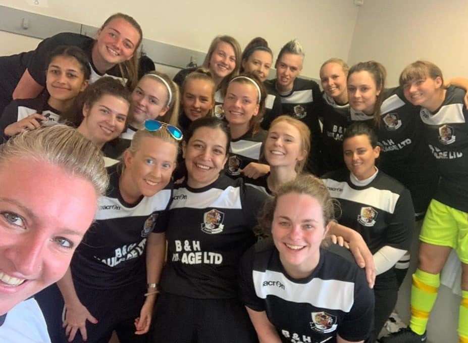 Leyla Latif pictured centre front with her Dartford FC team mates who shared a tribute online