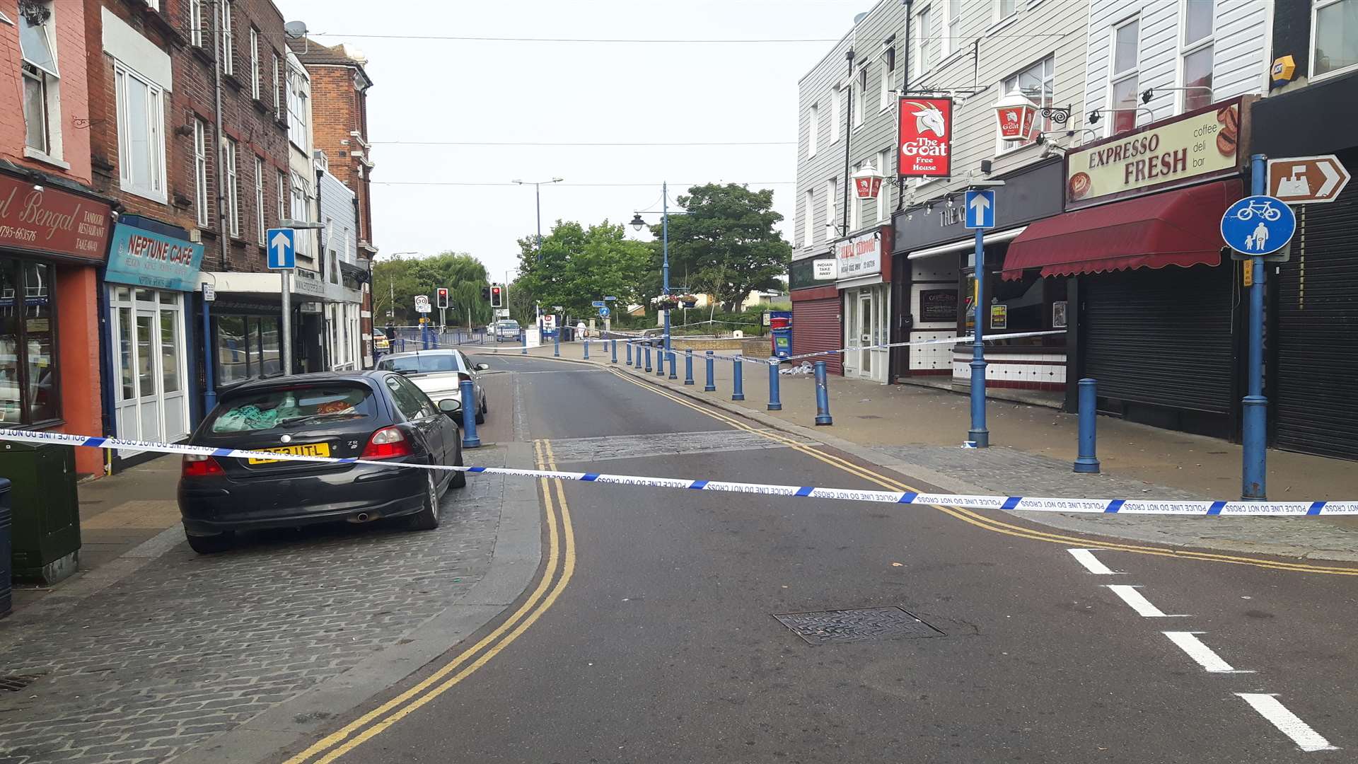 Police have cordoned off parts of Sheerness High Street this morning