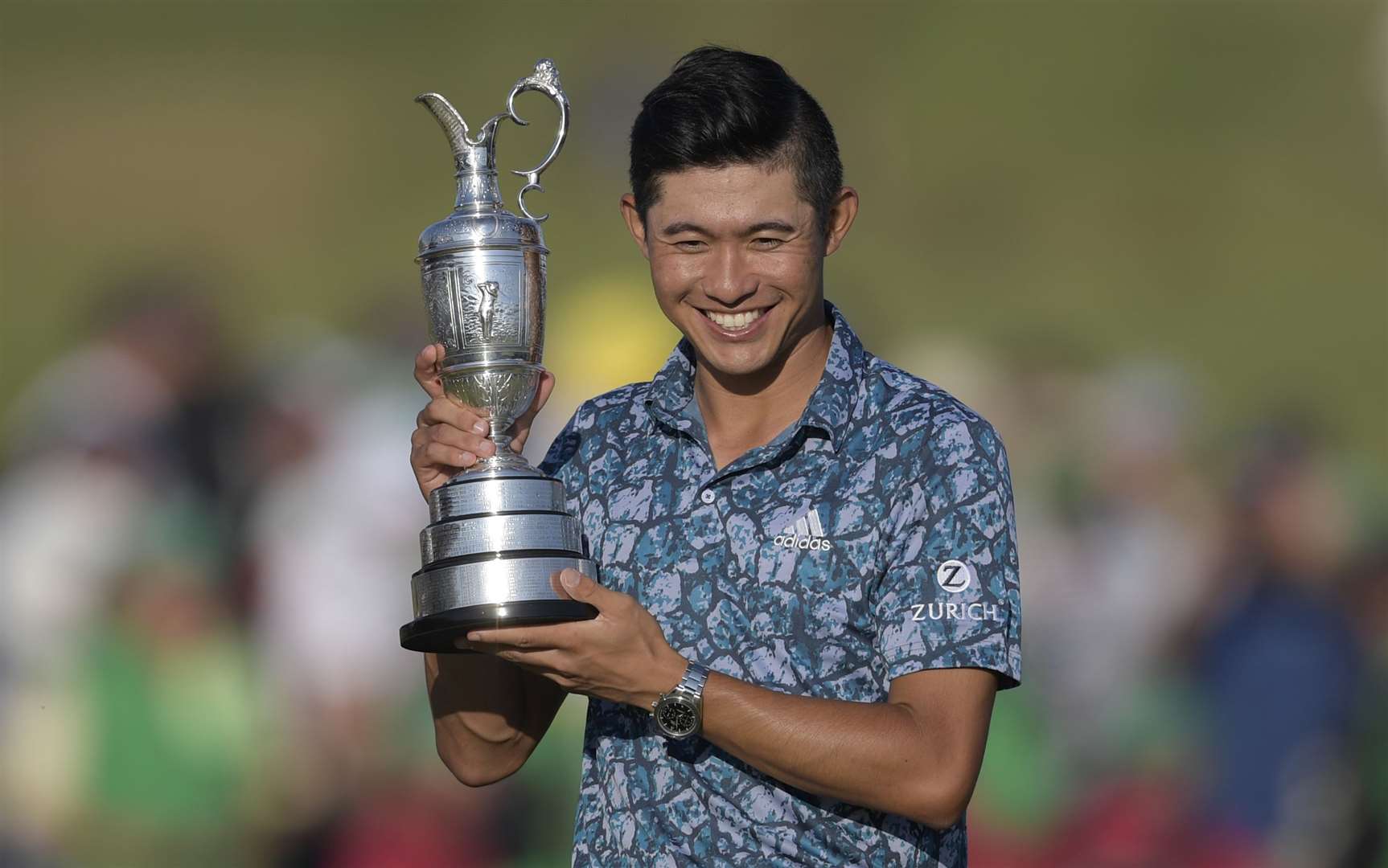 Collin Morikawa with the Claret Jug trophy after winning The 149th Open at Royal St George's in Sandwich. Picture: Barry Goodwin (49328311)