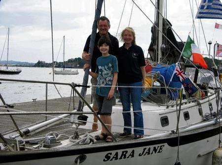 The Coxon family, John and Sara Jane, and 10-year-old Harry, set off on their around-the-world trip