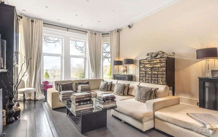 Enjoy views of the garden from the living room. Picture: Savills