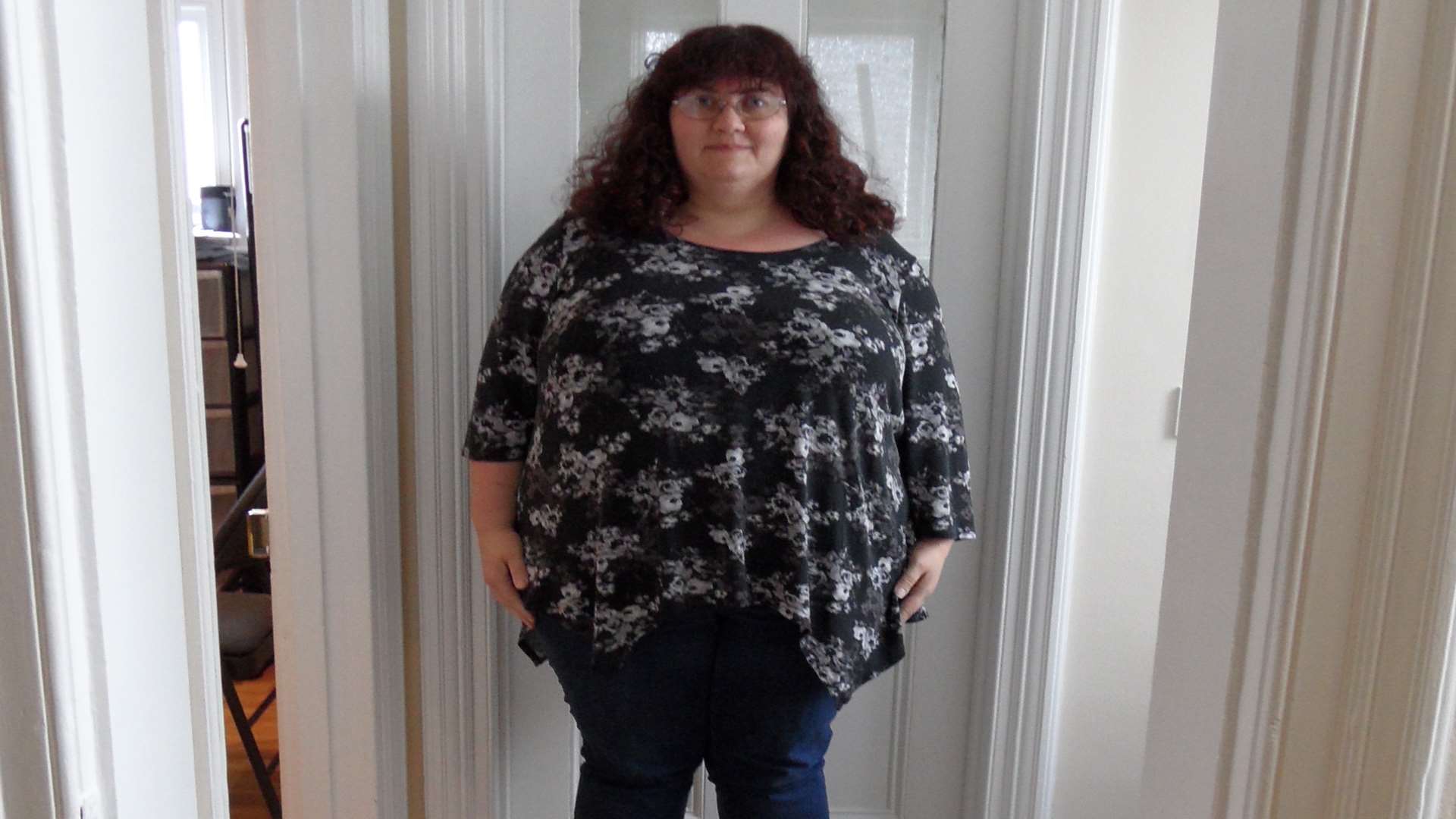 Delpha went from size 28 to size 12.
