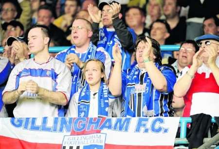 The Gills faithful cheer on their side despite relegation