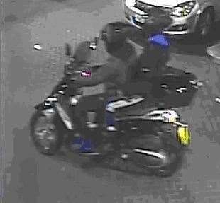 CCTV footage of the two men on the moped