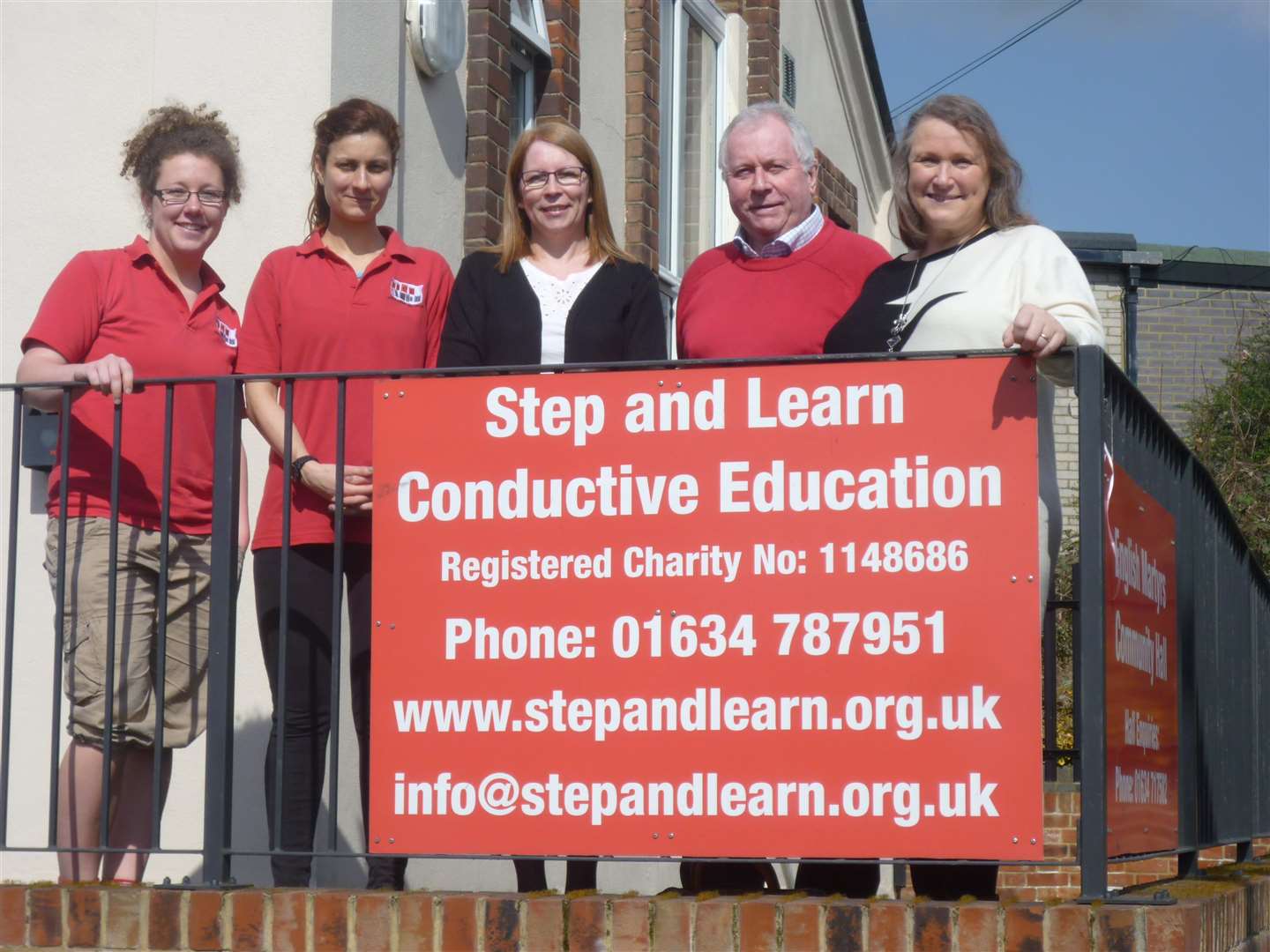 Staff at the Step and Learn charity with Cllr Jane Etheridge, who has supported the charity