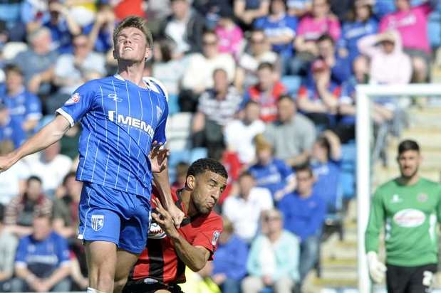 Aaron Millbank came on as a substitute in Gills' last game of the season against Shrewsbury. Picture: Barry Goodwin