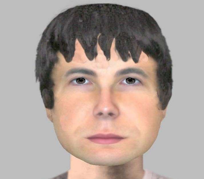 Police released this e-fit of a man they are trying to trace after a suspected burglary. Picture: Kent Police