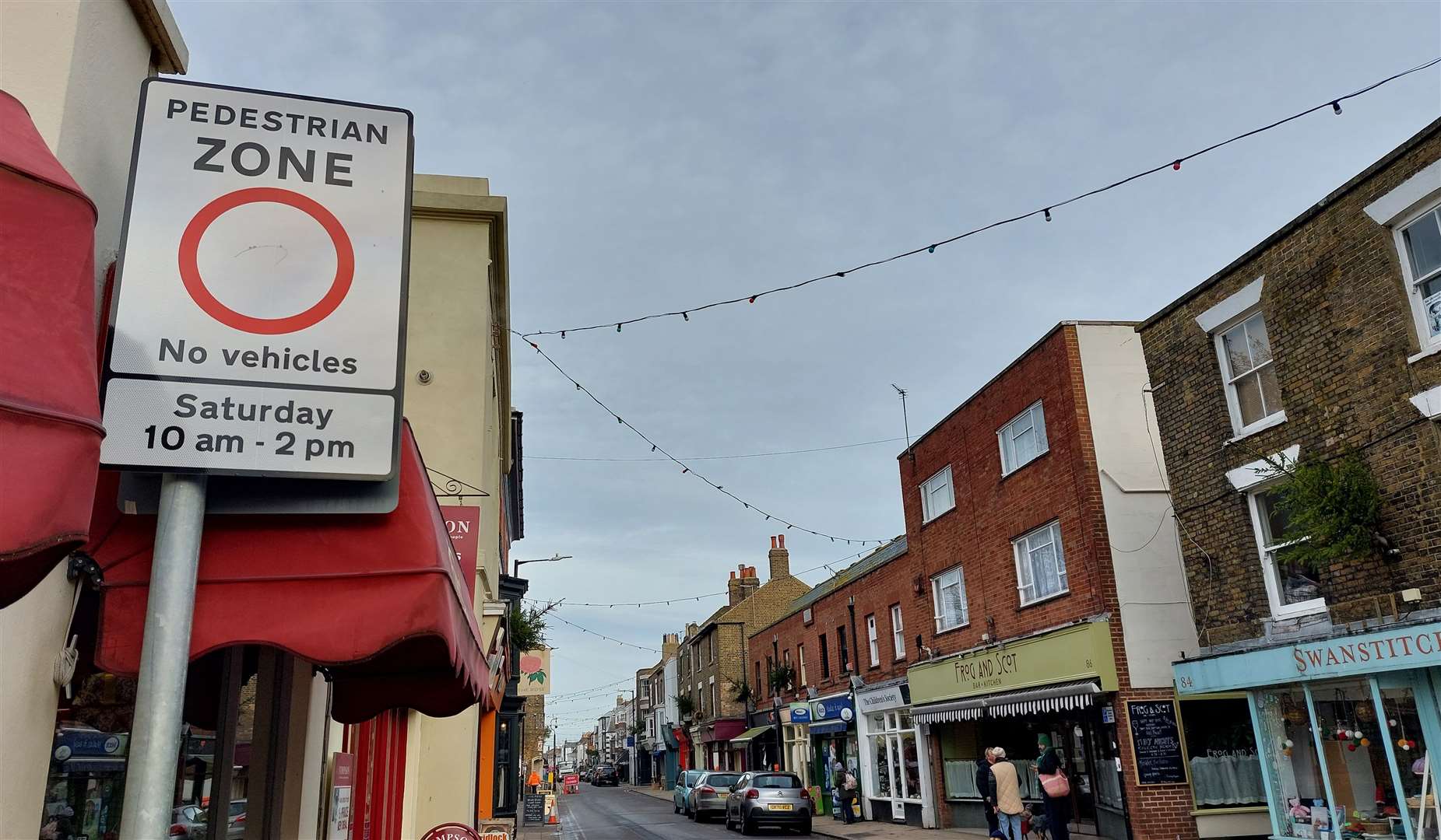 The northern part of Deal high street is already closed to traffic between 10am and 2pm on Saturdays