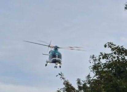 An air ambulance was also at the scene but returned to base. Photo: Nick Allen