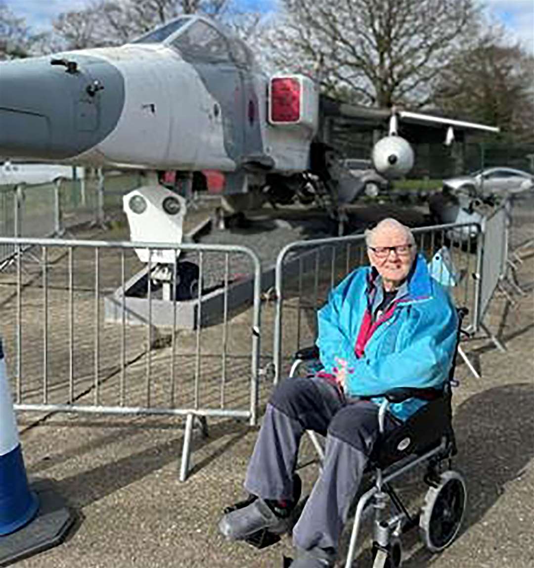 John Orminston and Alan Sansom visited the RAF Manston History Museum. Picture: Harrier Lodge