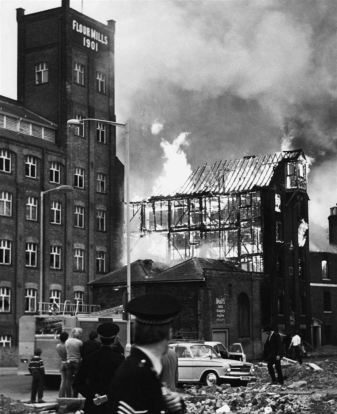 The site was hit by fire in May 1974
