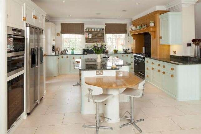 The fitted kitchen, by interior designer Mark Wilkinson. Picture: Zoopla