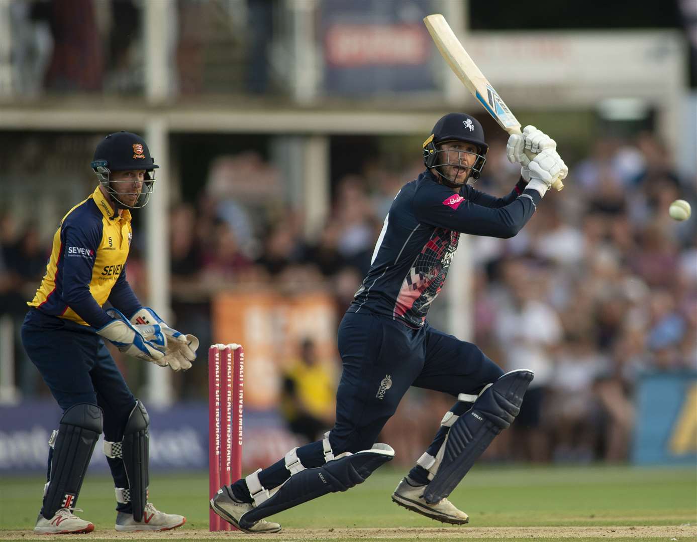 Spitfires' Alex Blake in T20 action against Essex. Picture: Ady Kerry
