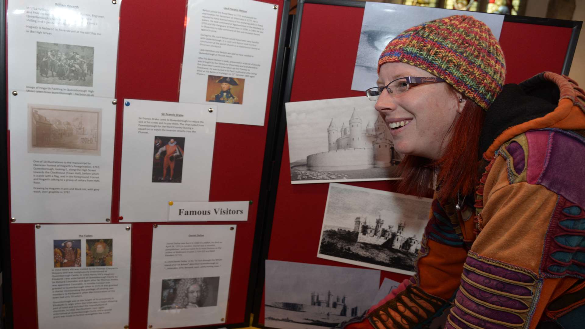 Katie Foord looks at the visitors to Queenborough display at the past, present and future exhibition