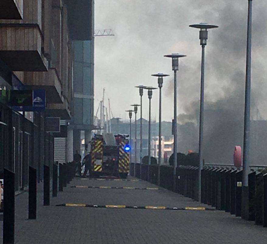 Crews are at the scene of a fire near Chatham Dockside (2924671)