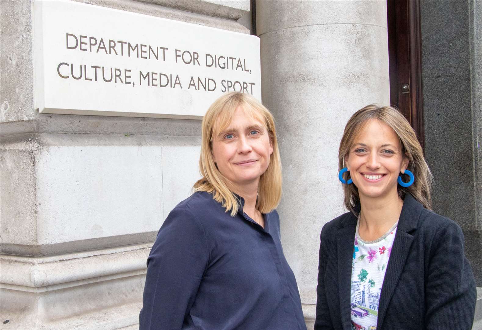 MP Helen Whately, right, with DCMS permanent secretary Sarah Healey. Picture: DCMS (16766428)