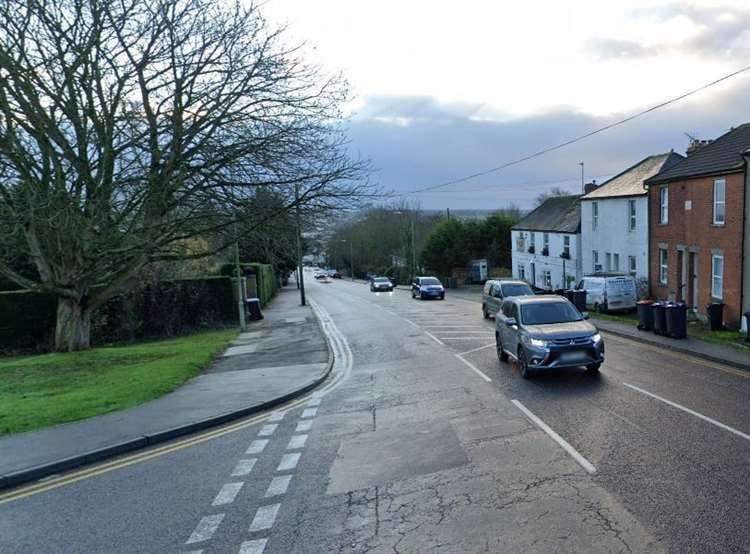 The crash happened in St Thomas Hill, Canterbury. Picture: Google Street View