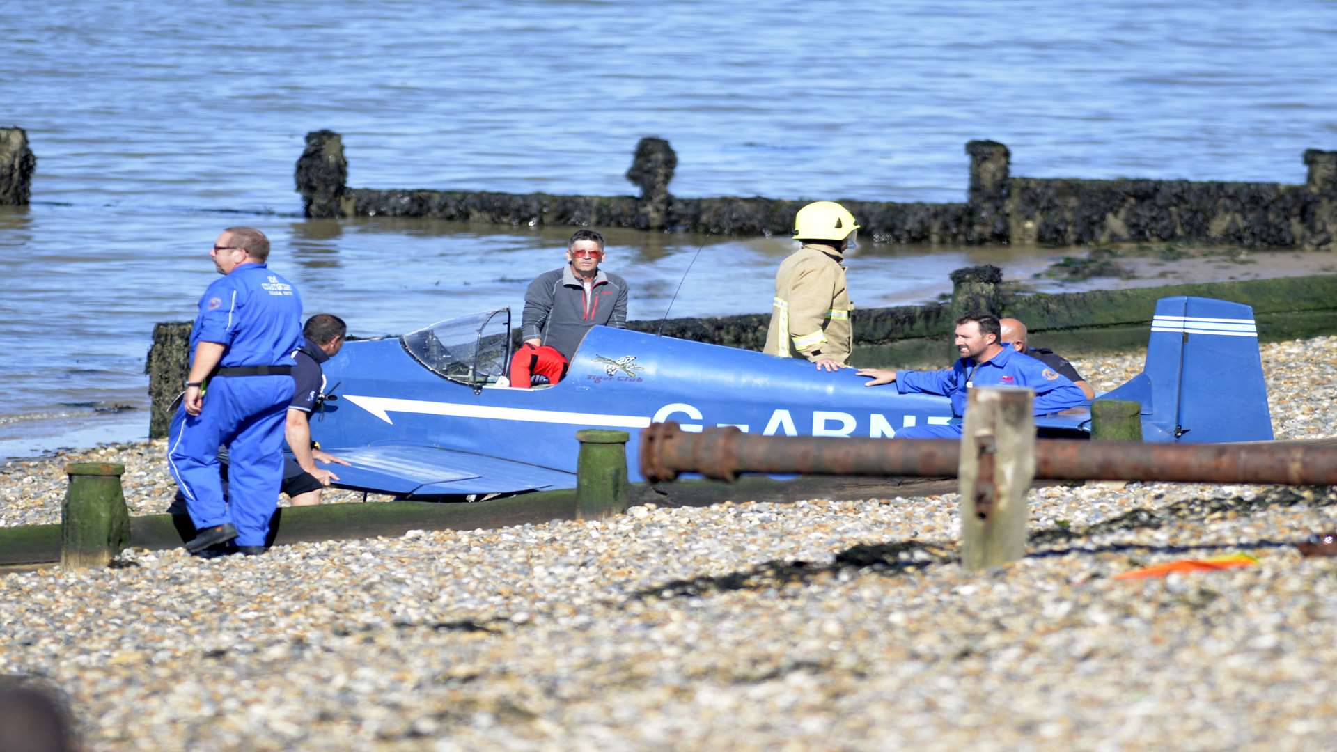 The plane is recovered from the sea
