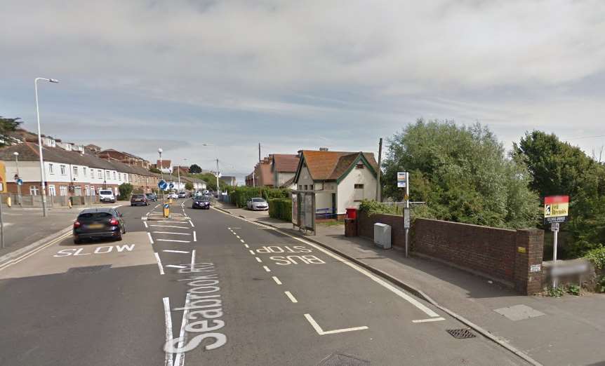 Seabrook Road, where the 11-year-old was waiting for the bus to school. Picture: Google