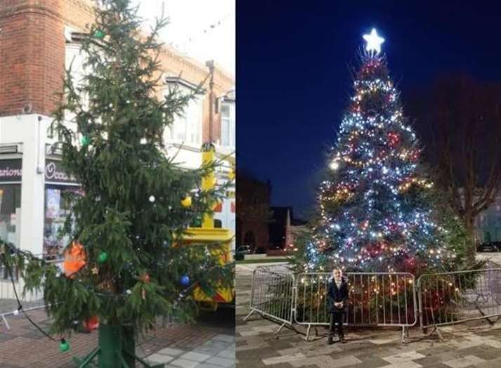 Herne Bay's heavily-criticised 2012 effort and its new improved tree