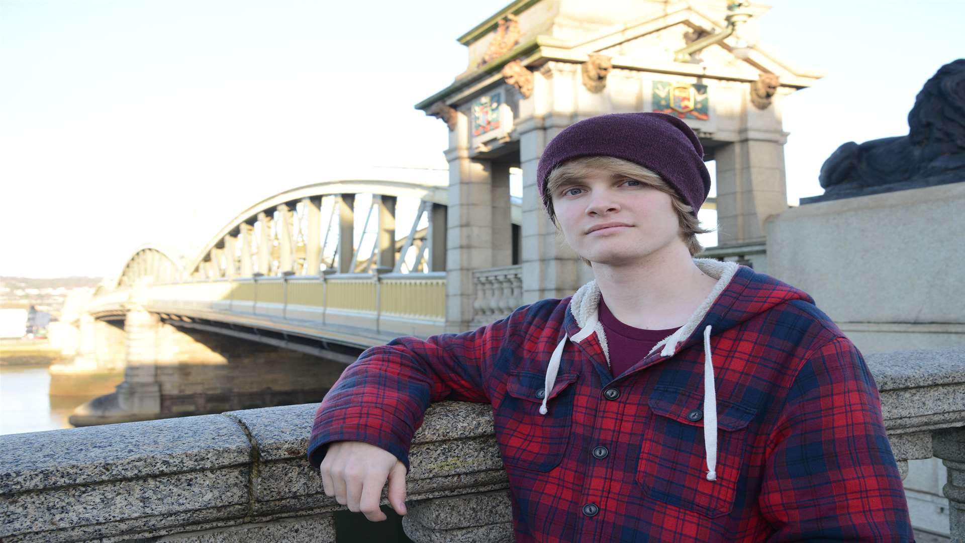 Myles Wenham who saved a man's life who tried to jump off Rochester Bridge