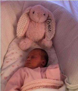 Grace after she had been brought home before she fell ill. Picture: Stephanie Ashton-Jones