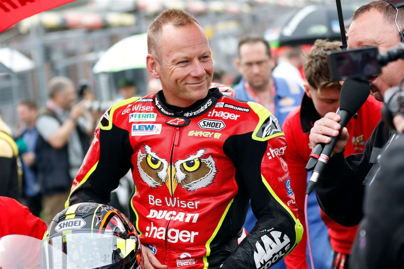 Shane Byrne, pictured, paid tribute to the motorbike legend