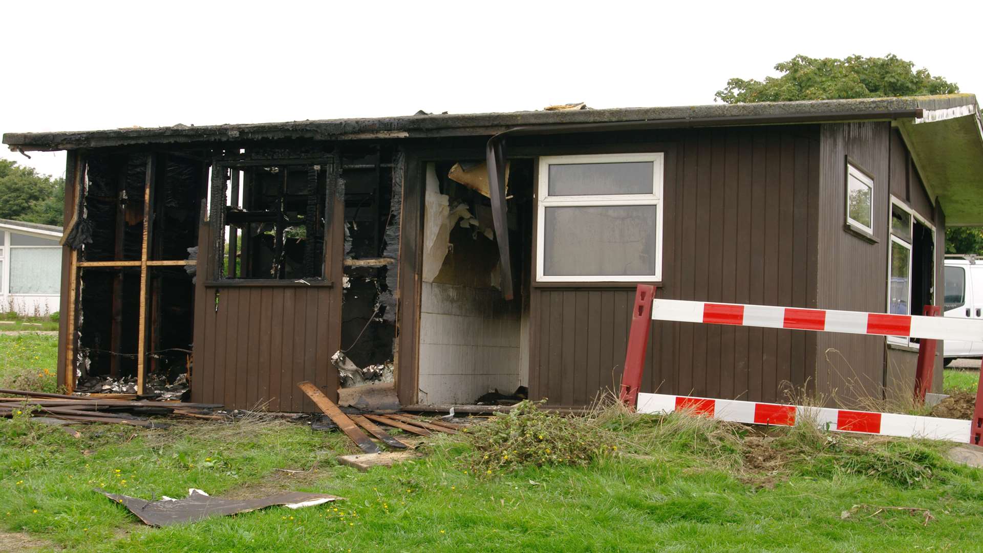 The chalet has been destroyed. Picture Stanley Arrowsmith