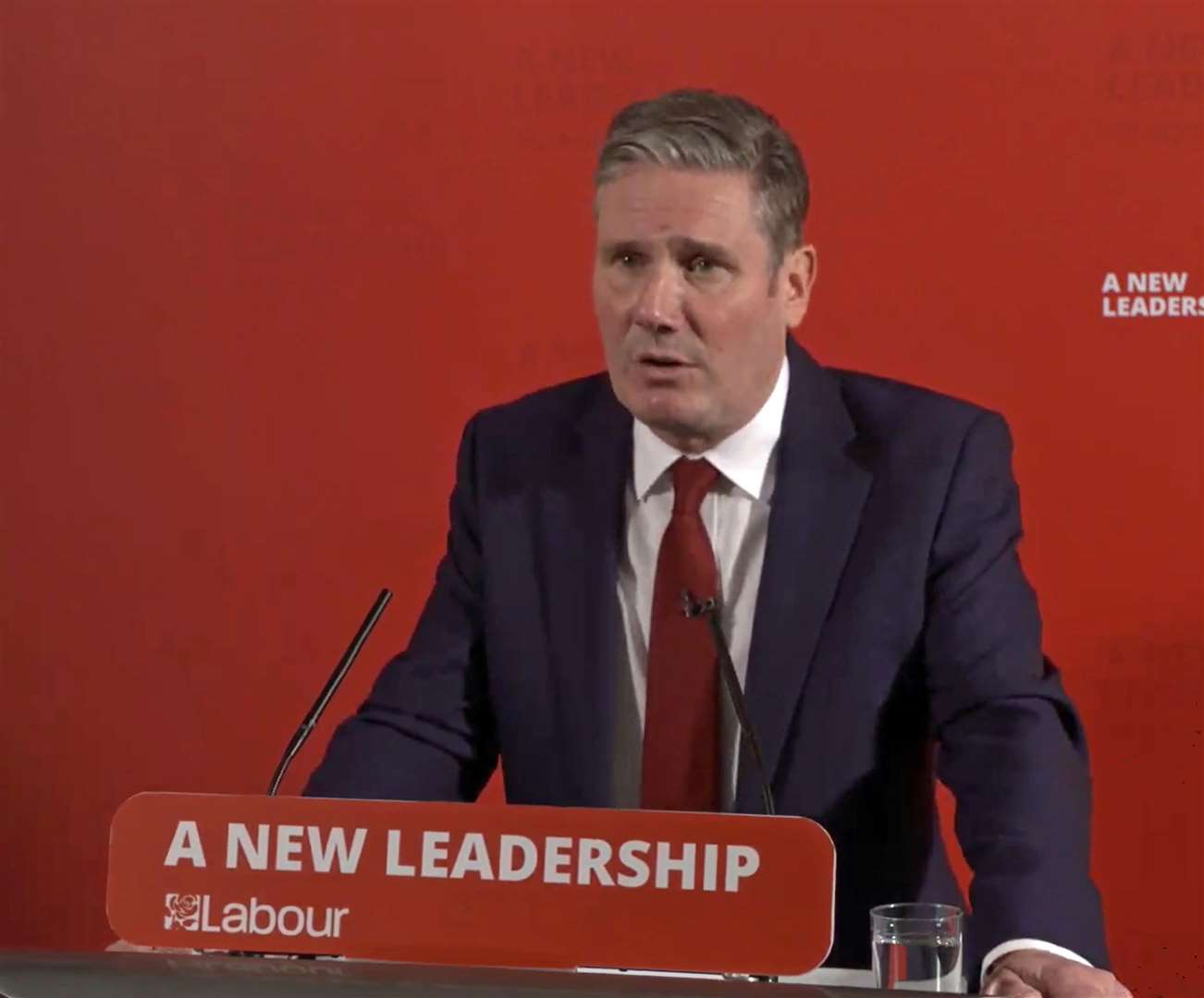 Labour leader Sir Keir Starmer’s statement accepting all recommendations of a damming anti-Semitism report by the Equality and Human Rights Commission (EHRC) (Labour Party/PA)