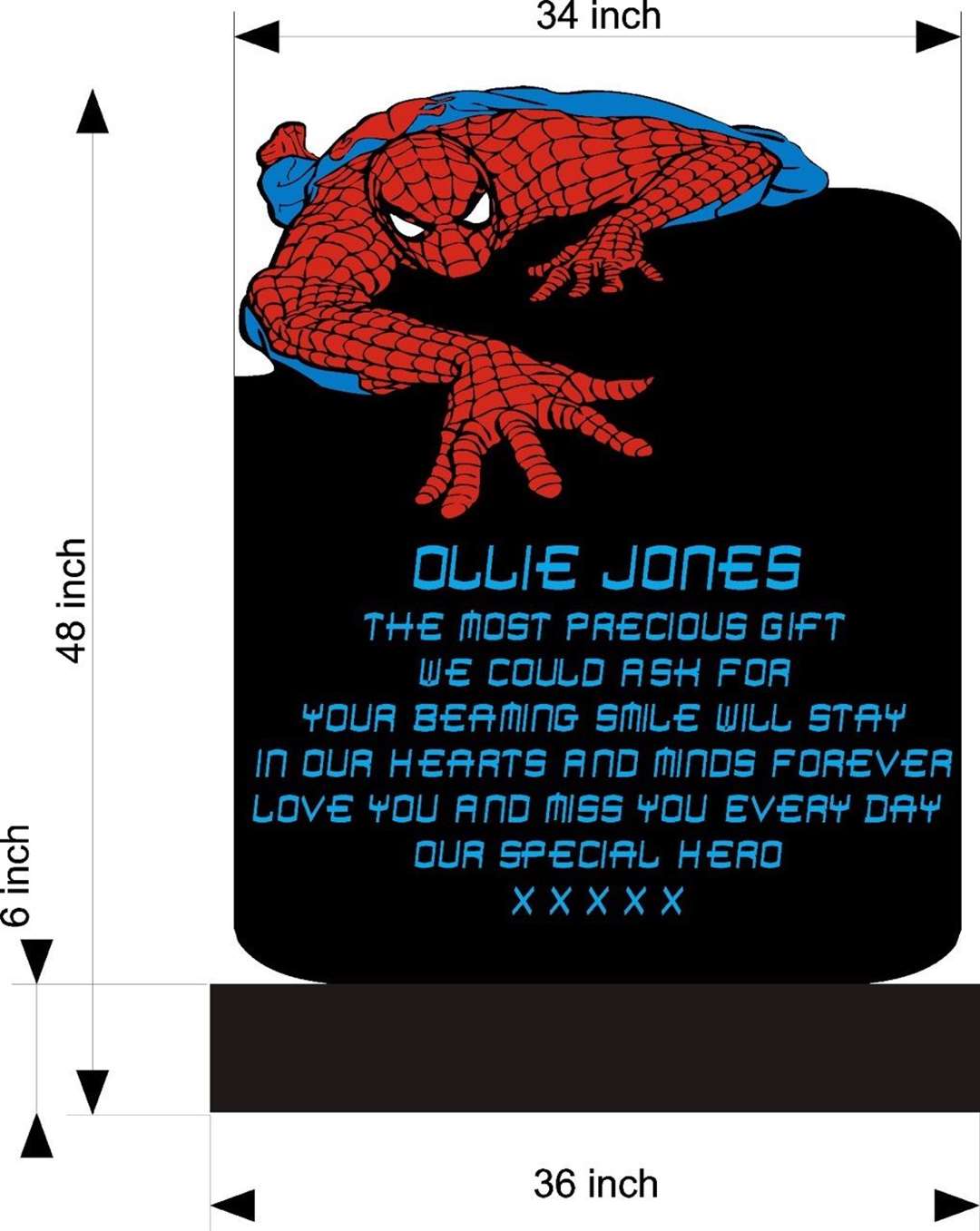 An early design of Ollie Jones' Spider-Man headstone (12956541)