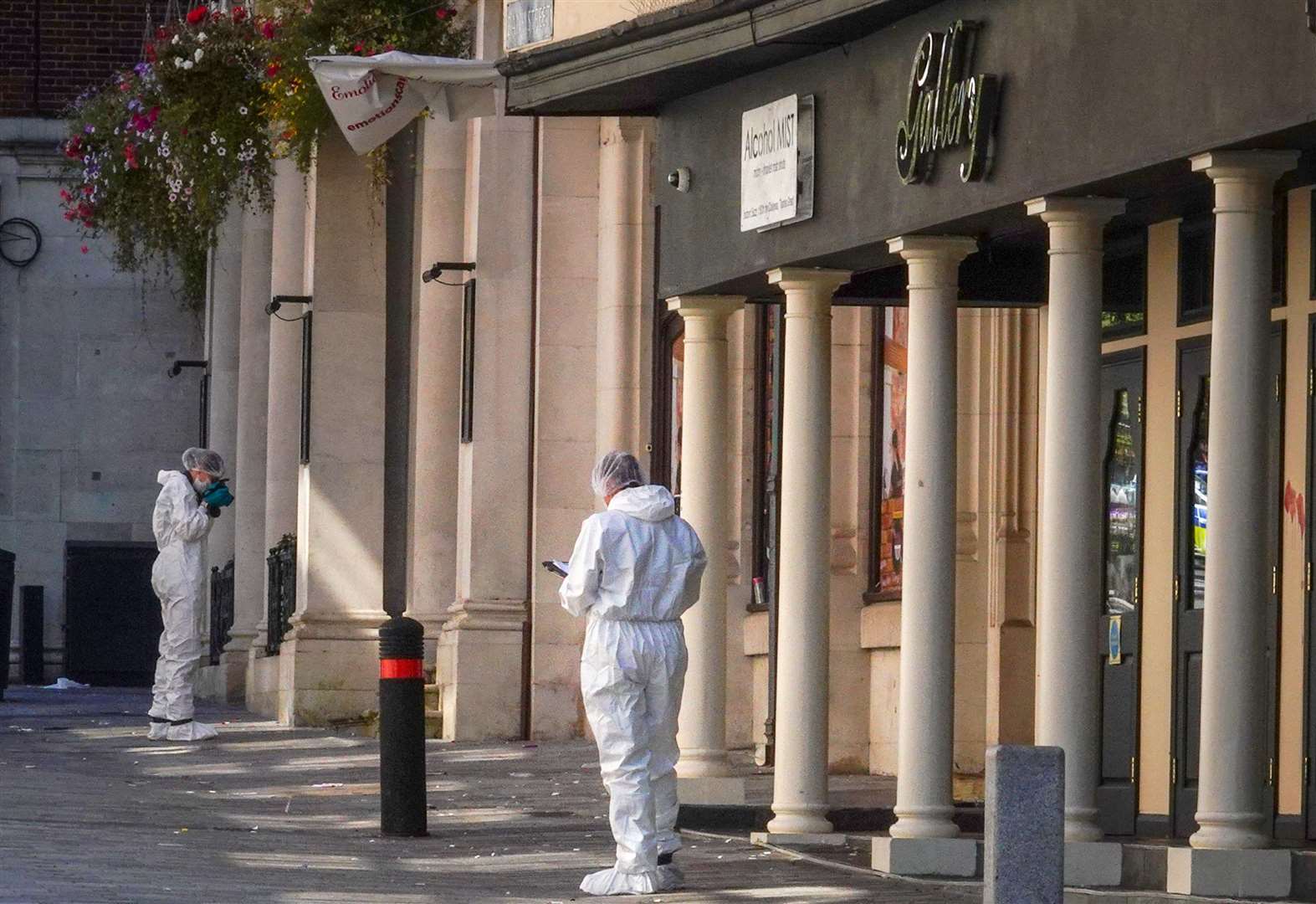 The scene outside Gallery Nightclub after Andre Bent was stabbed and killed. Picture: Jim Bennett
