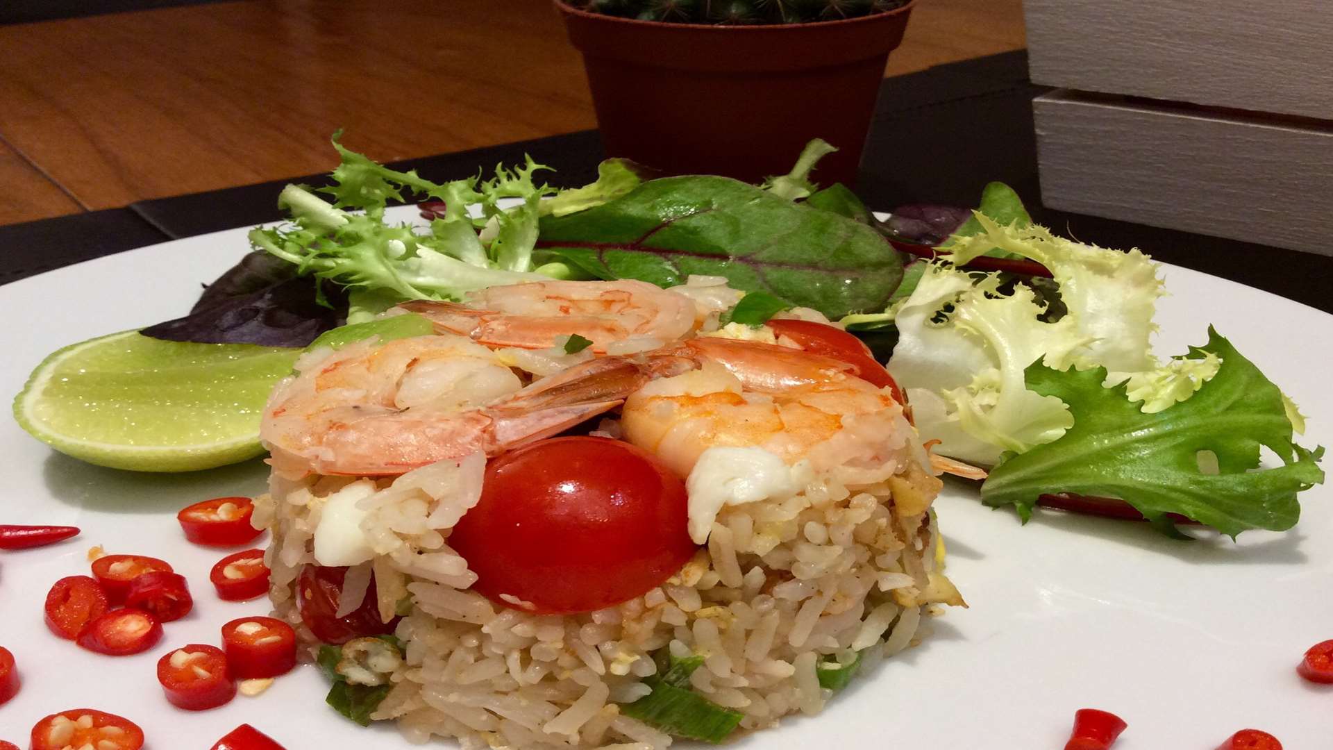 King prawns and rice will be one of the dishes available