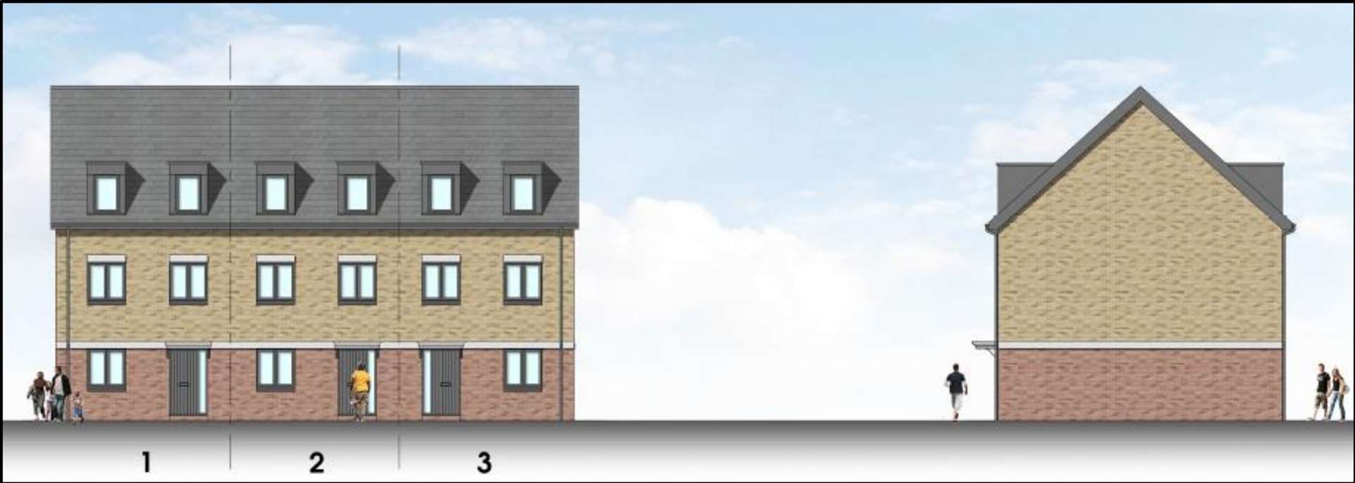 The proposals also include three four-storey houses