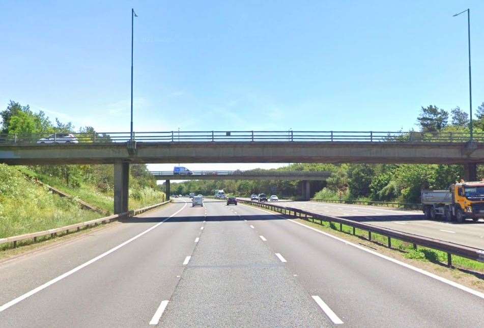 The pedestrian was hit on the cosatbound carriageway of the A2 near Dartford. Photo: Google Street View