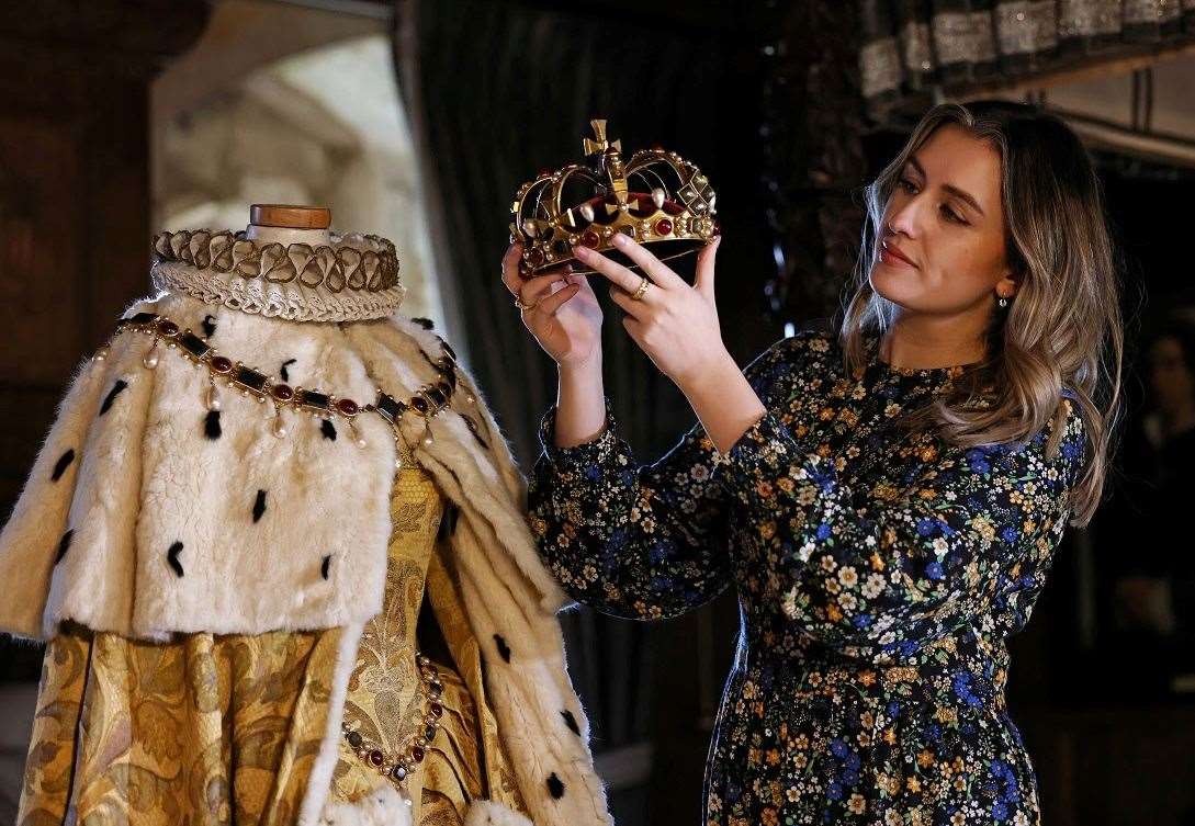 See the coronation robes and crowns of former Royal Family members. Picture: Hever Castle and Gardens