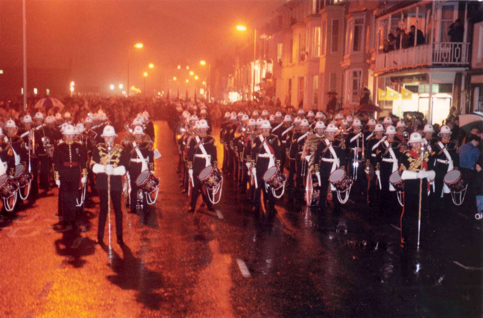 The Royal Marines staff band marched through Deal for the last time in 1996